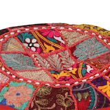 thumbnail of vidaXL Patchwork Sitzpouf Rund Baumwolle Handgefertigt 40x20 cm Rot