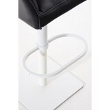 thumbnail of Banco de bar Damaso com revestimento em imitação de pele preto/branco