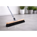 thumbnail of Hochwertiger Saalbesen 40cm Breit schwarze weiche Kunsthaar Borsten mit Teleskopstiel verstellbar ausziehbar Besen mit Stiel für Innen