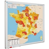 thumbnail of PROREGAL Magnetisches Whiteboard Landkarte PLZ Frankreich | HxBxT 100x100cm | mit Befestigungsmaterial & Stiftablage | Sublimationsstahl