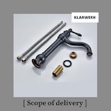 thumbnail of NALA | Grifo de baño alto cepillado negro Vintage Hotel Gastro | Retro de acero inoxidable premium para fregadero alto |Grifo mezclador 2 conexiones