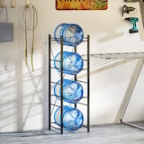 thumbnail of HOMCOM soporte para garrafones de agua de 4 niveles estante de almacenamiento para botellas de agua para cocina comedor sala de estar negro