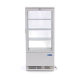 thumbnail of Maxima - Gekoelde vitrine 78L wit met glas aan 4 zijden, LED en temperatuurregelaar 0-12°C, slot, geventileerde koeling, 42.8x38.6x96 cm