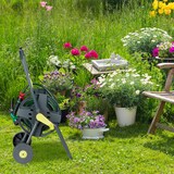 thumbnail of Relaxdays Schlauchwagen 45m, fahrbare Schlauchtrommel für Garten & Balkon, mit Schlauchführung, 76,5x44x41 cm, grau-gelb