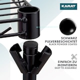 thumbnail of Gitterregal mit Rollen "Maya" - 5 Böden - 89 x 34 x 150 cm / Schwarz