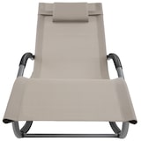 thumbnail of tectake Tumbona de jardín TAYA, ergonómica, función oscilante - Juego de 2 beige