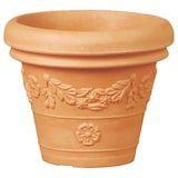 thumbnail of Tera Vase große Festonato in Harz, große Vase in Terracotta-Optik mit Dekor, für Innen und Außen, Größe 80 cm