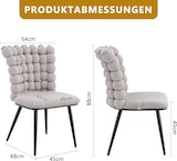 thumbnail of Esszimmerstuhl 2er Set Samt Hellgrau 88x48x54 cm mit Kugelketten Rückenlehne, schwarze Metallbeine, moderner minimalistischer Stil