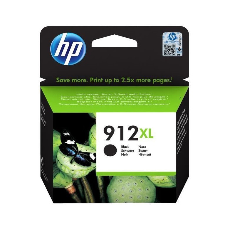 Hp 912xl 3yl84ae Cart. Dencre Noir Authentique, Grande Capacite - Hp Officejet Pro 8022/ 8023/ 8024/ 8025