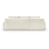 thumbnail of Canapé d'angle gauche convertible 3 places MILO - Tissu bouclettes beige clair - Coffre de rangement - L 264 x H 84 x P 99/145 AUCUNE