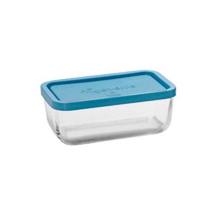 Recipiente de vidro 21x13h8 cm com tampa Frigoverre, pacote com 8 unidades