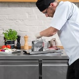 thumbnail of VERTES Tomatenschneider Gastro aus Edelstahl, 4,5mm Scheiben, für Tomaten, Mozzarella, Gemüse, Obst, 13 Messer