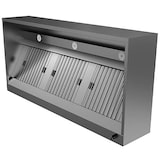 thumbnail of Wandkap in kastvorm met LED-verlichting, 1600×1100 mm