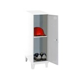 thumbnail of Metallschrank mini zerlegt + Regalboden WEISS/GRAU 1015x300x500 mm (Höhe x Länge x Breite)