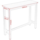 thumbnail of Helloshop26 - 1x Bartisch + 2 x Barhocker-Set schwarzes MDF-Metallgestell 19_0000035