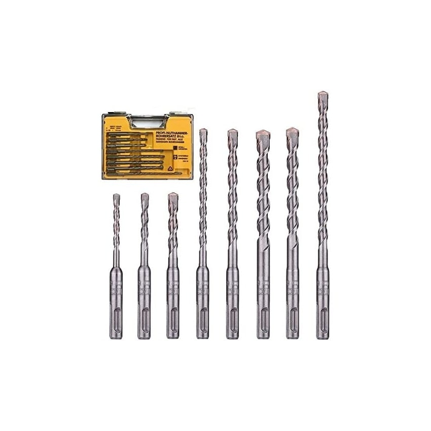 Brocas de hormigón para martillo tipo sds plus set de 8 para bosch dewalt hilti