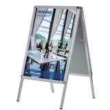 thumbnail of FRANKEN Plakatständer Kundenstopper A2 mit Klapprahmentechnik, freistehend, doppelseitig, Aluminiumrahmen, Standard, BSA2