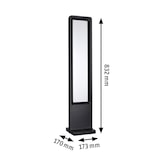 thumbnail of Paulmann Borne lumineuse LED Reana   IP44  832mm 3000K 2x4W 2x240lm 230V  Anthracite  Métal 93110