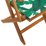 thumbnail of vidaXL 3-tlg. Bistro-Set Blattmuster Stoff und Massivholz