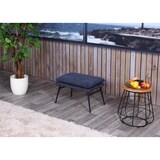 thumbnail of Banco HWC-L62, banco com apoio para os pés, banco estofado otomano, 38x56x40cm tecido/têxtil ~ azul