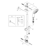 thumbnail of GROHE Brausestangenset Tempesta 110 27646_3 900mm 2 Strahlarten chrom