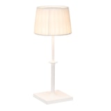 thumbnail of Lámpara de mesa LED Poldina Classic Zafferano, recargable y con regulador táctil - Diseño elegante, inalámbrica, color blanco