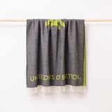 thumbnail of Benetton - Coperta 140x190 cm 320 GSM 60% cotone Marrone e verde