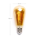thumbnail of 6W Dimmbare LED Leuchtmittel Filament E27 Kegel ST64 warmweiß 2200 K
