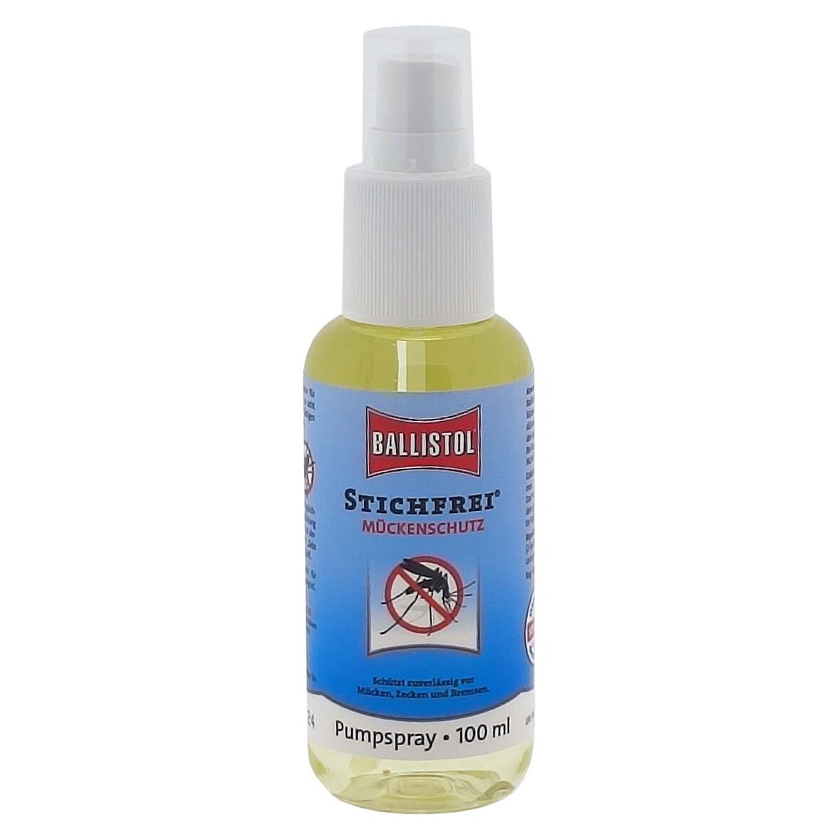 Ballistol Stichfrei Pumpspray 100ml Insektenschutz Mückenspray Zeckenschutz Hautpflege Spray gegen Mücken Zecken Bremsen für Outdoor Reisen