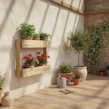 thumbnail of HORTALIA Jardinera vertical Stand Line Wall KD 2B en madera tratada para exterior