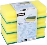 thumbnail of 42 Topfreiniger, Schwamm Jumbo eckig 4,1 cm x 14,8 cm x 8,5 cm gelb/grün mit Griffrille, kratzend