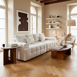 thumbnail of Oviala 4-Sitzer-Sofa aus Stoff mit ecrufarbenen Kissen