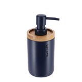thumbnail of Distributeur à Savon ou lotion en résine Bleu Marine et Bambou 280 ml