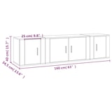 thumbnail of Helloshop26 - Ensemble de meubles armoire buffet TV télévision salon chambre séjour 3 pièces chêne sonoma bois d'ingénierie brun 02_0024616