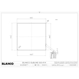 thumbnail of Blanco Silgranit Rechteckiges Spülbecken  Subline 500-IF/A SteelFrame Weiß 50 x 40 cm