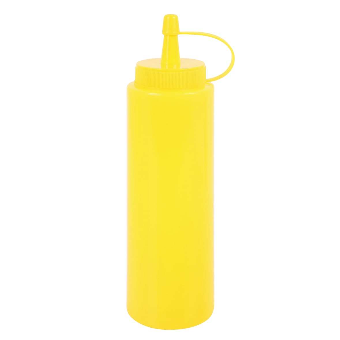 METRO PROFESSIONAL Botella dosificadora, polietileno/polipropileno, Ø 5 x 18 cm, 0,26 L, con tapón, amarillo, 4 unidades