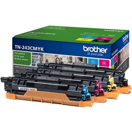 Brother TN-243CMYK Original Tonerkartusche Schwarz, Cyan, Magenta, Gelb Multipack 4 Stück