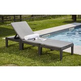 thumbnail of Dmora Set salotto da esterno Cervia, Set da giardino con 2 sedute con schienale ed 1 modulo multifunzione, 100% Made in Italy, Antracite