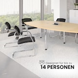 thumbnail of bümö Konferenztisch groß KT40 in Eiche Füße in Graphit