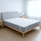thumbnail of The White Stone Topper | Gepolsterter Matratzenschoner 500 g/m² mit atmungsaktiver Mikrofaser und Gummibändern | 160 x 200 cm
