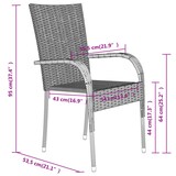 thumbnail of Helloshop26 - Conjunto de comedor de jardín exterior de 9 piezas muebles grises y negros 02_0014097