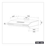 thumbnail of Cappa sottopensile A+ 330m³/h cappa aspirante 60cm touch control VM6921B
