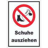 thumbnail of Schuhe ausziehen Schild A4 Rückseite selbstklebend