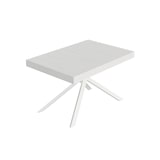 thumbnail of Mesa extensible Niket 140/400x90 cm fresno blanco con patas blancas