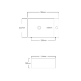 thumbnail of Design Waschtisch Gästebad Kleines Washbecken Handwaschbecken Hahnloch Rechts