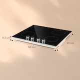 thumbnail of Kochheld 4-Zonen-Induktionskochfeld 6000W Dreh-Regler Glas schwarz Schwarz