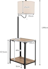 thumbnail of COSTWAY Stehleuchte mit Tisch, 144 cm Stehleuchte 360° Drehbar, Stehleuchte mit E27 Lampe (Nicht Enthalten) & USB