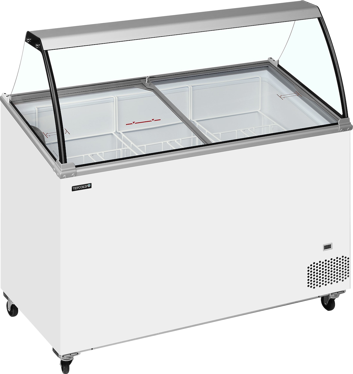 TEFCOLD Speiseeisvitrine IC401SCE+SO 352l Weiß