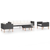 thumbnail of vidaXL 4-tlg. Garten-Lounge-Set mit Auflagen Poly Rattan Schwarz