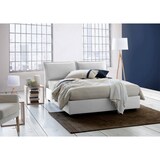 thumbnail of Dmora Doppelbett Dabdelli, Bettkasten mit Stoffbezug, 100 % Made in Italy, Öffnung vorne, geeignet für Matratzen 160 x 200 cm, Weiß